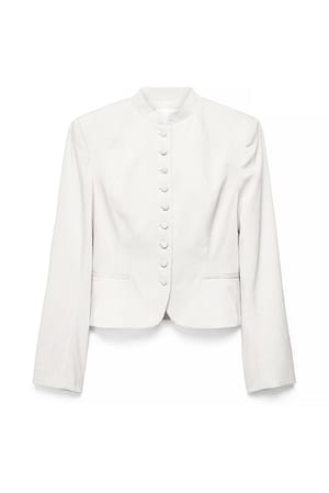 Offwhite Kort tettsittende blazer med struktur