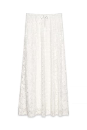 Offwhite Crochet Maxi Skirt