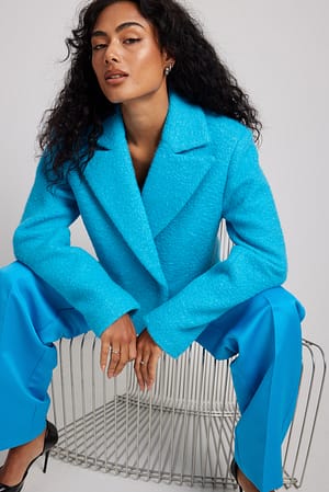 Blue Oversized kort kappa