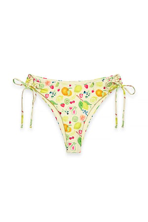 Orange flower Bikini-Höschen mit Cut-outs