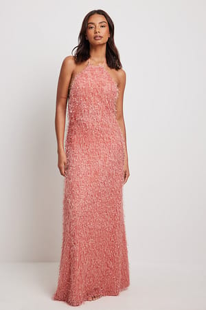Deep Back Structure Maxi Dress