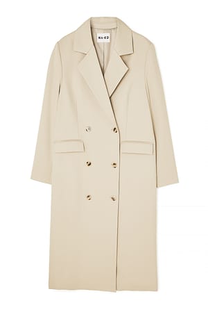 Light Beige Trenchcoat med dobbel knepping