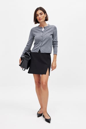 Black Minirok met split