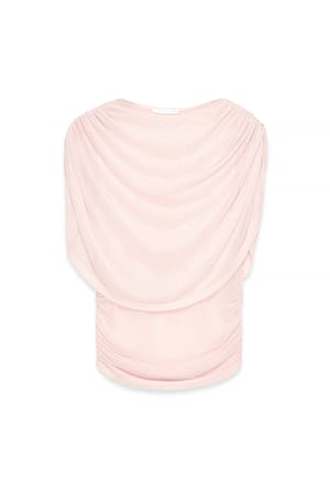 Pink Haut style cape drapé