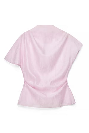 Light Pink Haut drapé transparent