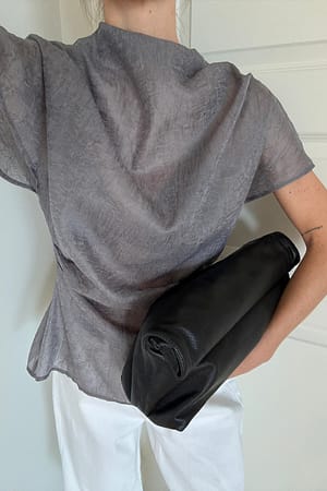Grey Haut drapé transparent
