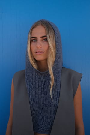 Dark Blue Strikket elefanthue
