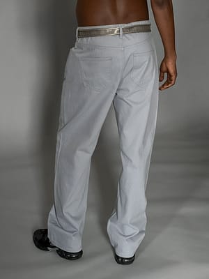Grey Low Waist Wide Leg Denim
