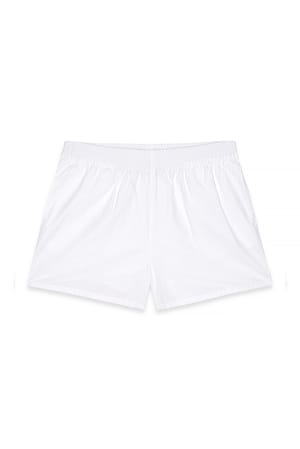 White Baumwollshorts mit elastischem Bund