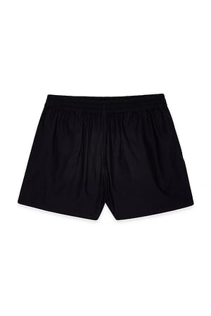 Black Baumwollshorts mit elastischem Bund