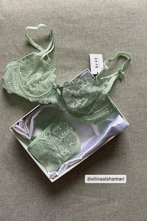 Pastel Green Bh-Skål Med Sløjfedetalje