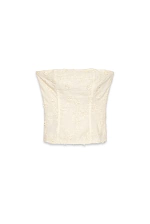 Yellow Haut bandeau brodé