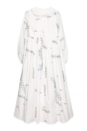 White Embroidery Maxi Dress