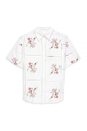 White Skjorte med broderi