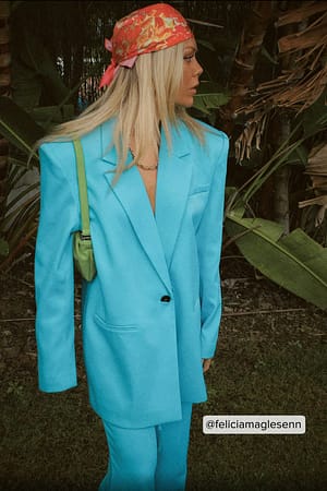 Turquoise Blazer surdimensionné