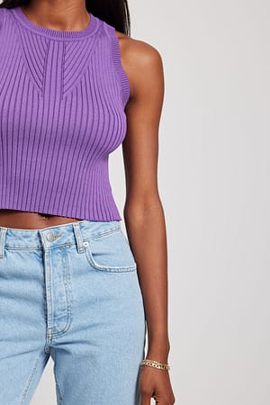 Lilac Finstrikket top