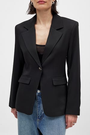 Black Getailleerde blazer