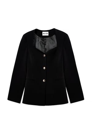 Black Taillierter Blazer