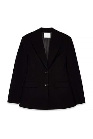 Black Tettsittende timeglassformet blazer