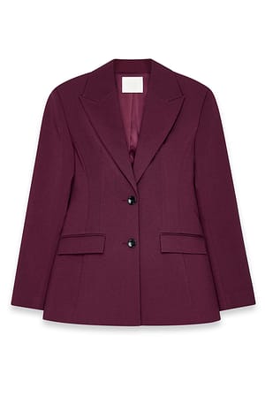 Deep Burgundy taillierter Hourglass-Blazer