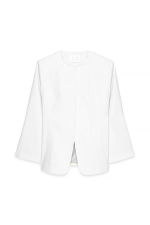 White Figursydd jakke