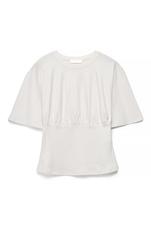 White Fitted Waist T-Shirt