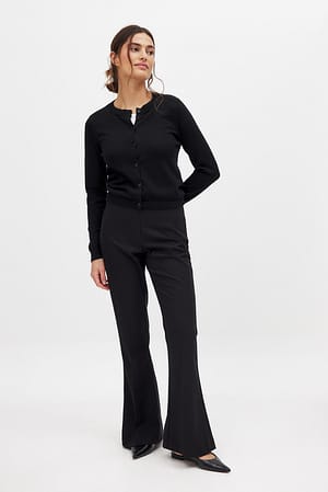 Black Pantalon évasé à taille basse