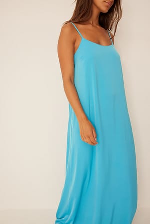 Blue Flowy maxi-jurk