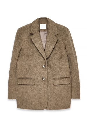Mauve Fluffy Blazer