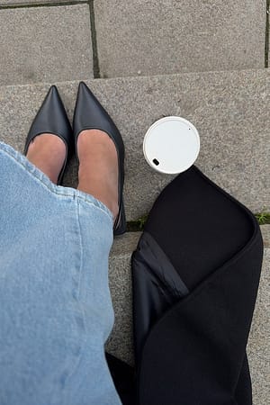 Black Slingback-pumps