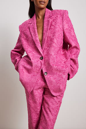 Blazer oversize avec franges