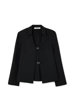 Black Blusa con hebilla delantera