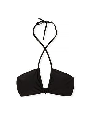 Black Bikinitopp med kryss foran