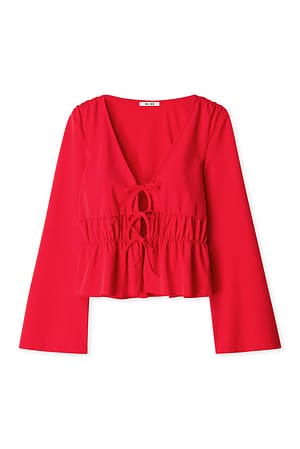 Red Top med bindebånd foran