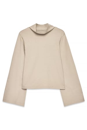 Grey Funnel Neck Heavy Top