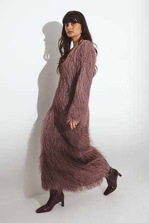 Plum Robe longue molletonnée