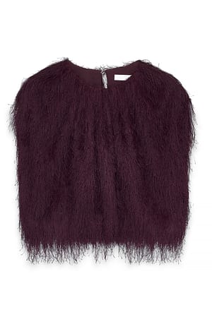 Aubergine Fuzzy Top