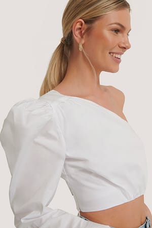 White Kort Bluse