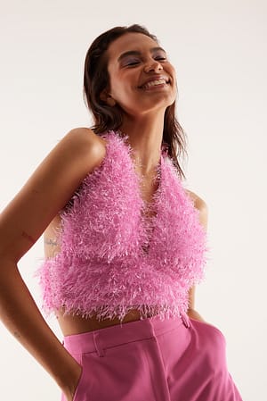 Pink Halternecktop
