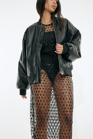 Black Maxi-jurk met glitters