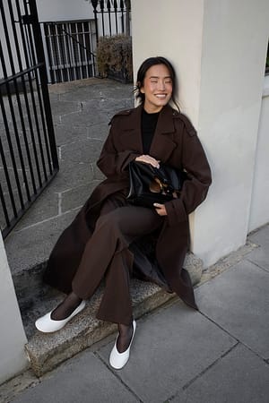 Brown Heavy Oversized Trenchcoat