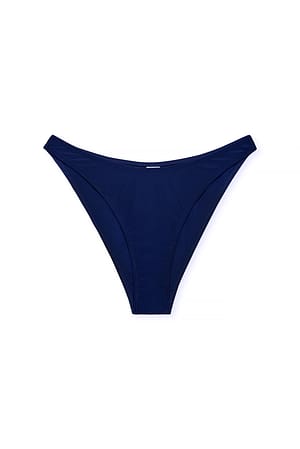 Navy hochgeschnittenes Bikini-Höschen