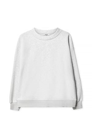 Grey Melange Sweatshirt à col montant