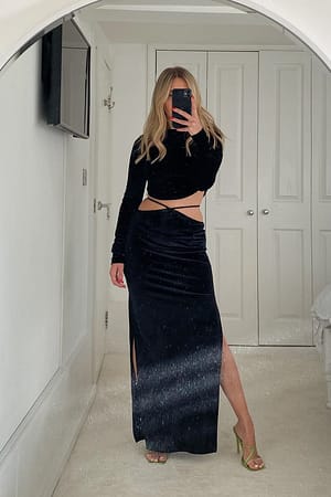 Black Jupe en velours