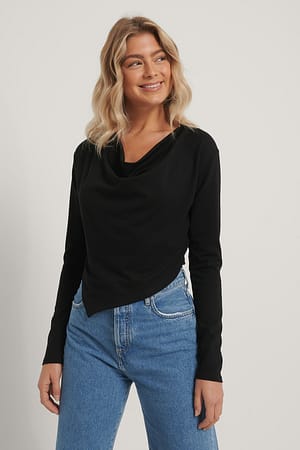 Black Draped Top