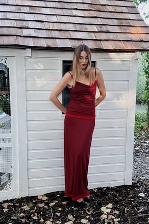 Red Maxikjol med låg midja