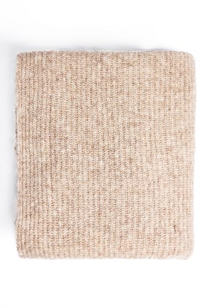 Beige Écharpe en mélange d'alpaga