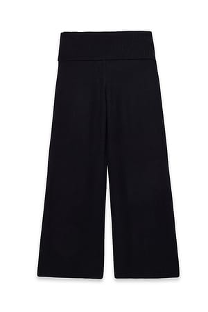 Black Pantalon en maille à revers