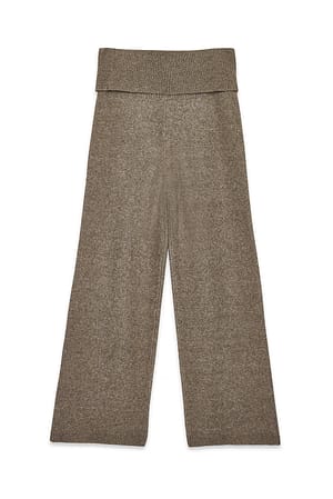 Nougat Pantalon en maille à revers
