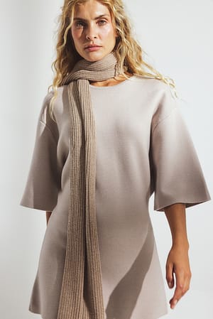 Light Mauve Knitted Heavy Tee